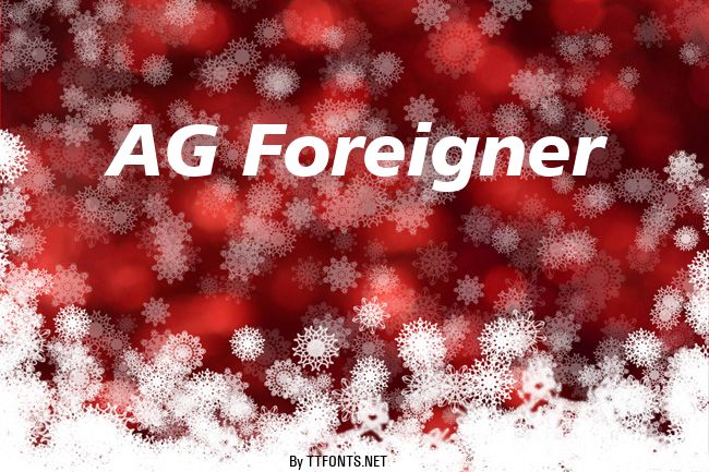 AG Foreigner example